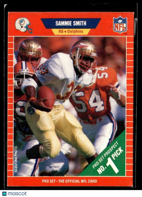 1989 PRO SET ROOKIE SAMMIE SMITH DOLPHINS