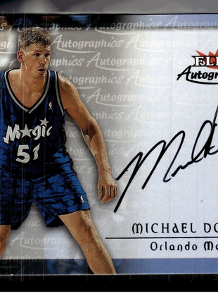 1999-00 FLEER AUTOGRAPHICS #2 AUTO MICHAEL DOLEAC MAGIC