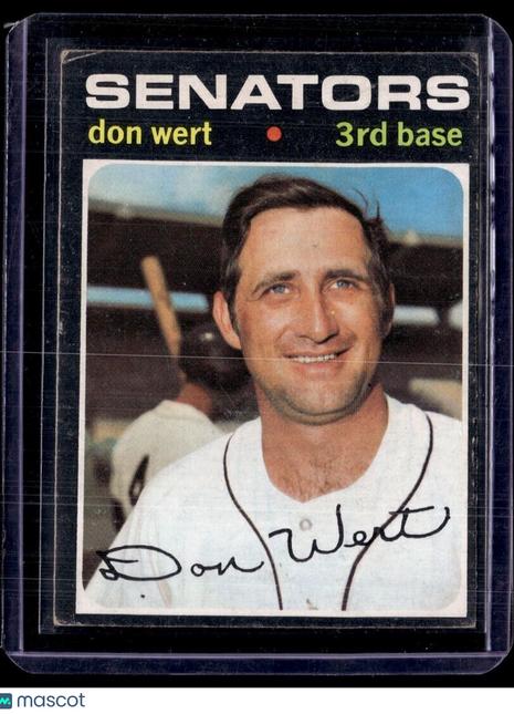 1971 TOPPS #307 DON WERT SENATORS