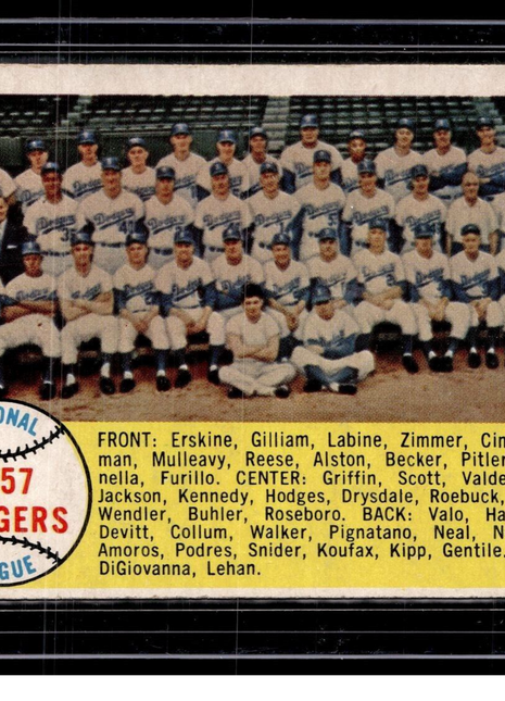 1958 TOPPS #71 BROOKLYN DODGERS