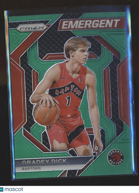 2023-24 PRIZM GREEN EMERGENT GRADEY DICK RAPTORS