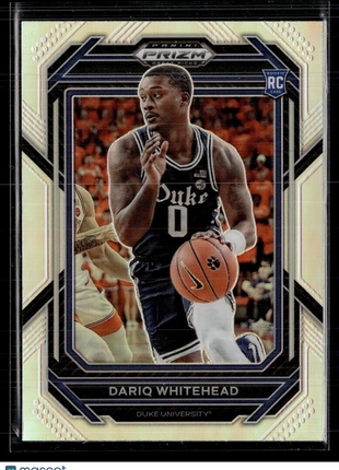 2023-24 PRIZM DRAFT SILVER ROOKIE DARIQ WHITEHEAD DUKE