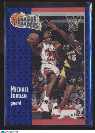 1991-92 FLEER LEAGUE LEADERS MICHAEL JORDAN BULLS