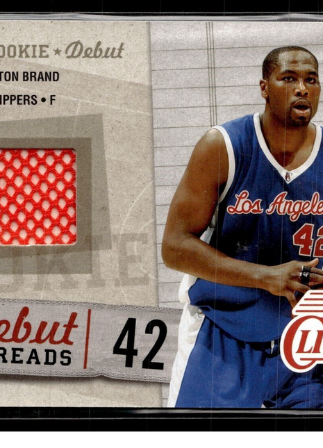 2005-06 UPPER DECK DEBUT THREADS JERSEY RELIC ELTON BRAND CLIPPERS