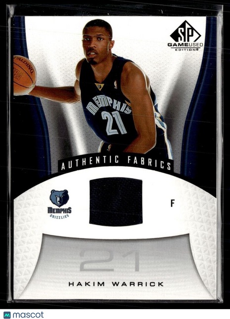 2006-07 SP GAME USED AUTHENTIC FABRICS JERSEY RELIC HAKIM WARRICK GRIZZLIES