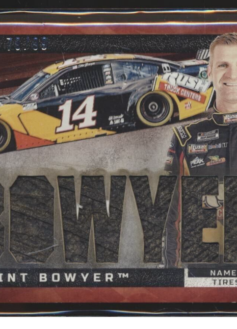 2023 PANINI PRIME RACING NAMES /99 TIRE RELIC CLINT BOWYER