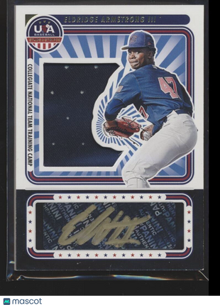 2024 STARS STRIPES GOLD INK SILO /50 COL NAT JERSEY AUTO ELDRIDGE ARMSTRONG III