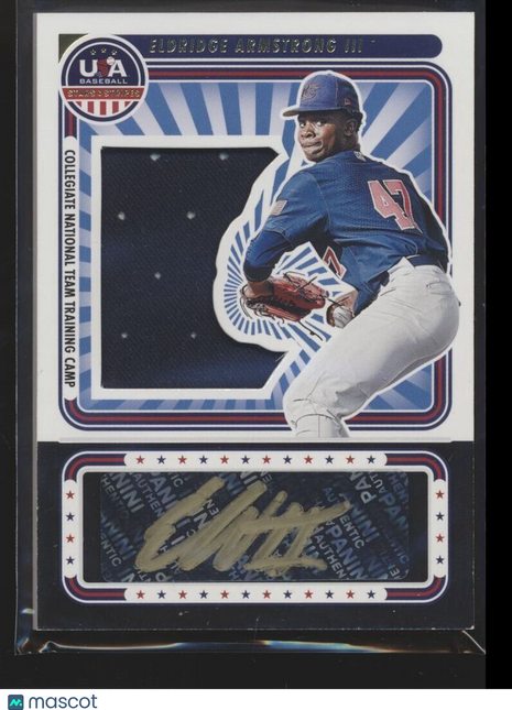 2024 STARS STRIPES GOLD INK SILO /50 COL NAT JERSEY AUTO ELDRIDGE ARMSTRONG III