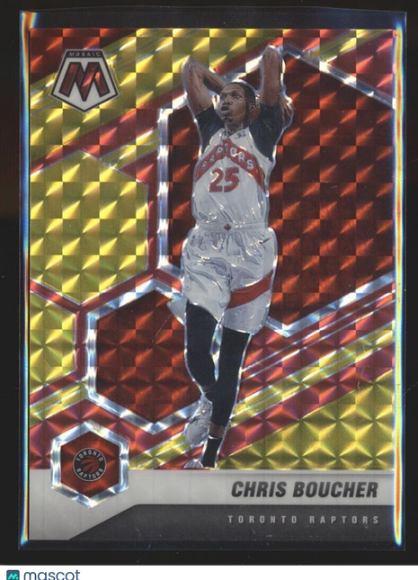 2020-21 MOSAIC CHOICE RED YELLOW FUSION /88 CHRIS BOUCHER RAPTORS