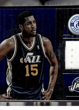 2013-14 TOTALLY CERTIFIED BLUE /49 JERSEY RELIC DERRICK FAVORS JAZZ