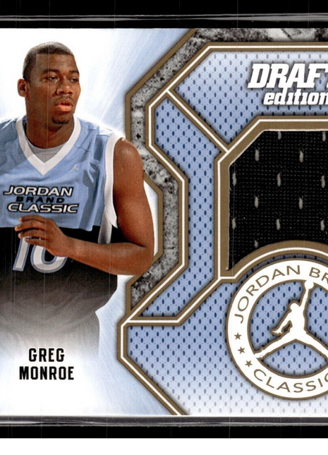 2009 UPPER DECK DRAFT EDITION JORDAN CLASSIC JERSEY RELIC GREG MONROE UNC