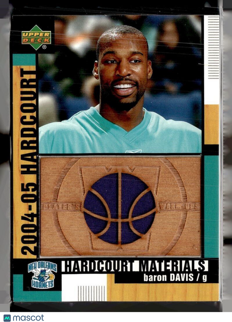 2003-04 UD HARDCOURT MATERIALS JERSEY RELIC BARON DAVIS HORNETS