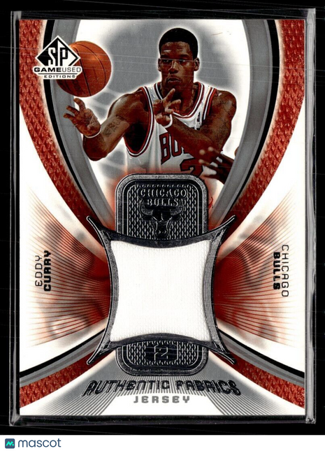 2004-05 SP GAME USED AUTHENTIC FABRICS JERSEY RELIC EDDY CURRY BULLS
