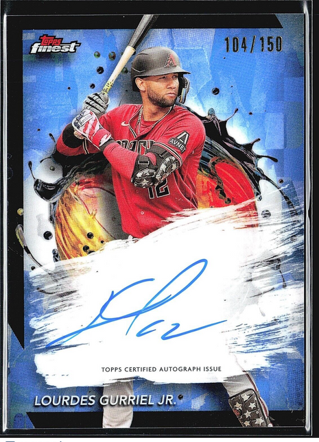 2024 Topps Finest Blue Finest Autographs #FA-LG Lourdes Gurriel Jr. (AU) /150