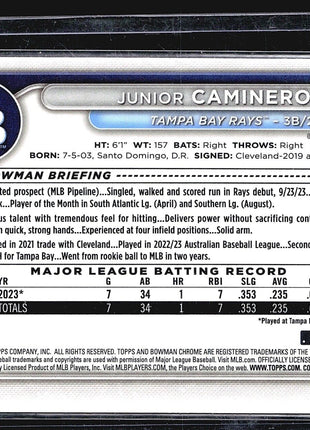 2024 Bowman Chrome Rc Mojo #20 Junior Caminero (RC)