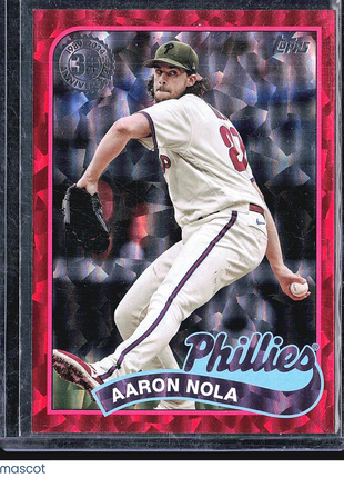 2024 Topps Series 2 - 1989 Topps Baseball #89B2-28 Aaron Nola Red /5