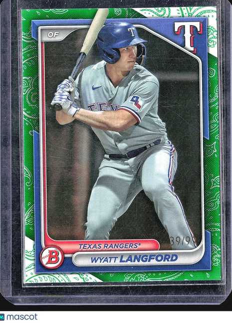 2024 Bowman - Prospects #BP-64 Wyatt Langford (RC) Green /99