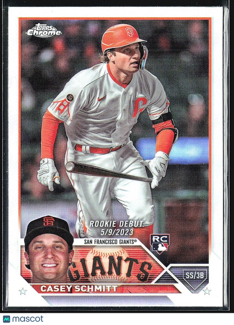 2023 Topps Chrome Update Series Refractor Rookie Debut #USC134 Casey Schmitt RC