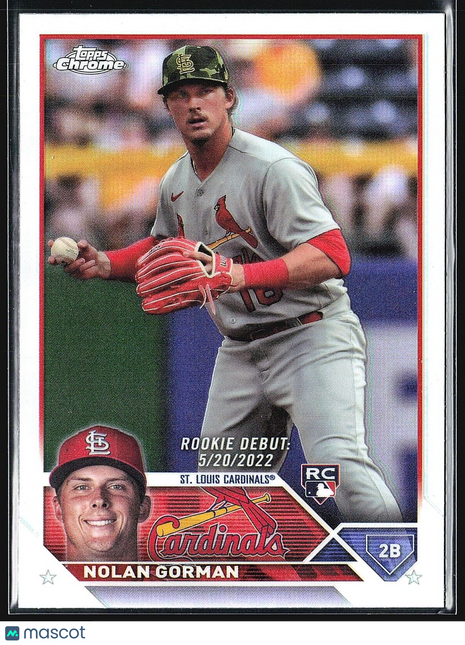 2023 Topps Update Series Refractor Rookie Debut #US212 Nolan Gorman (RC)