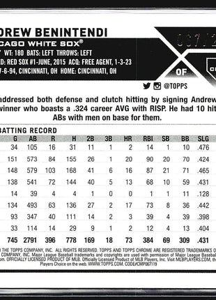 2023 Topps Chrome Update Series - #USC15 Andrew Benintendi Lava Lamp /299