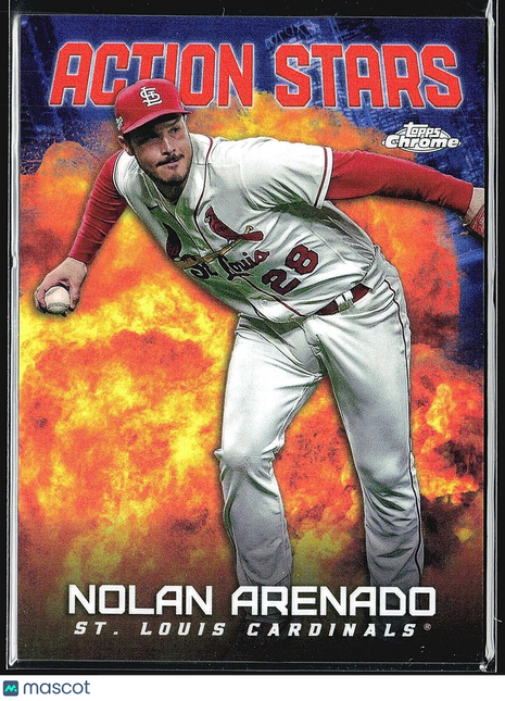 2023 Topps Chrome Update Series - Action Stars #ASC-21 Nolan Arenado Orange /25