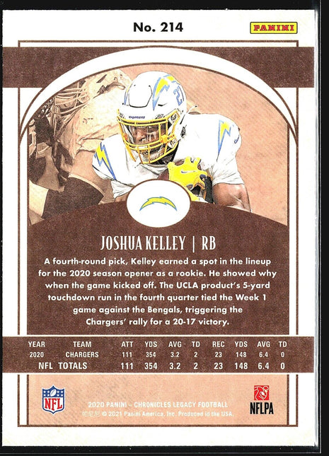 2020 Panini Chronicles - Legacy Update Rookies #214 Joshua Kelley (RC)