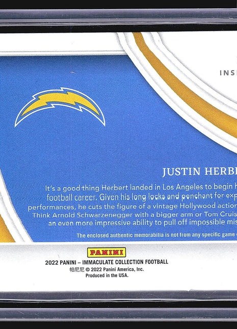 2022 Panini Immaculate Nike Swoosh Logo Patch Justin Herbert #IL-JHE /5