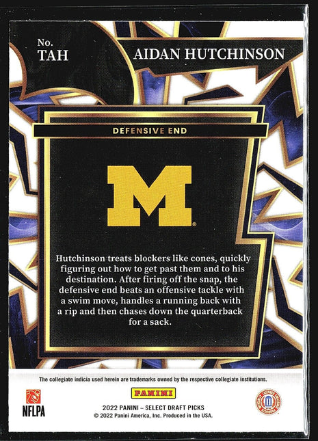2022 Panini Select Draft Picks - Turbocharged #TAH Aidan Hutchinson (RC)
