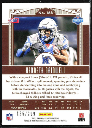 2021 Panini Legacy Red /299 Kenneth Gainwell #168