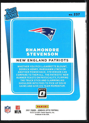 2021 Donruss Rhamondre Stevenson #237