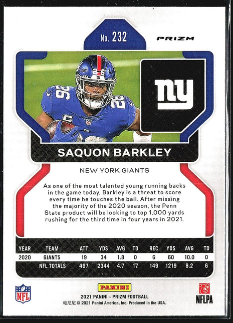 2021 Panini Prizm Silver #232 Saquon Barkley