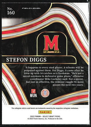 2022 Panini Select Draft Field Level Stefon Diggs #160