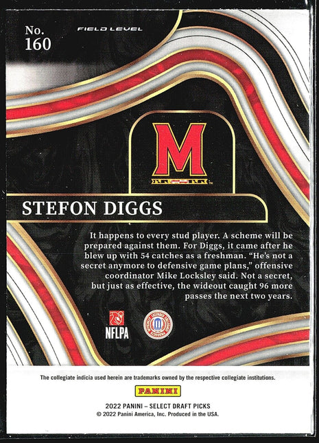 2022 Panini Select Draft Field Level Stefon Diggs #160