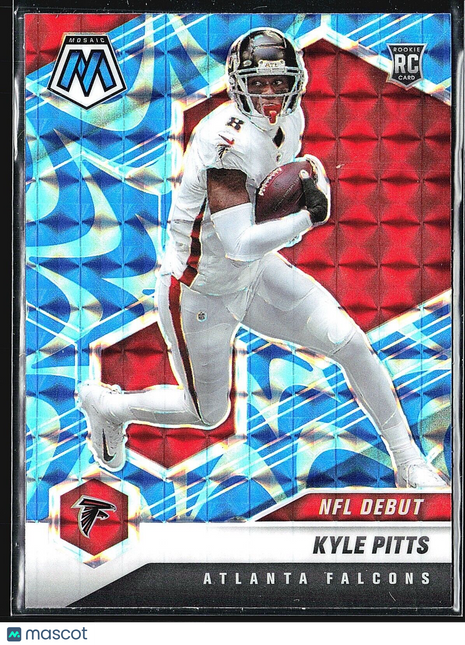 2021 Panini Mosaic - NFL Debut #250 Kyle Pitts (RC) Blue Reactive