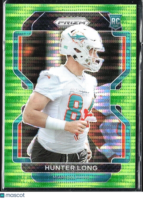 2021 Panini Prizm Neon Green Pulsar Rookie #414 Hunter Long (RC)