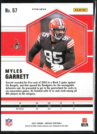 2021 Panini Mosaic Siver Myles Garrett #57