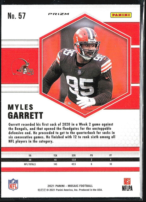 2021 Panini Mosaic Siver Myles Garrett #57