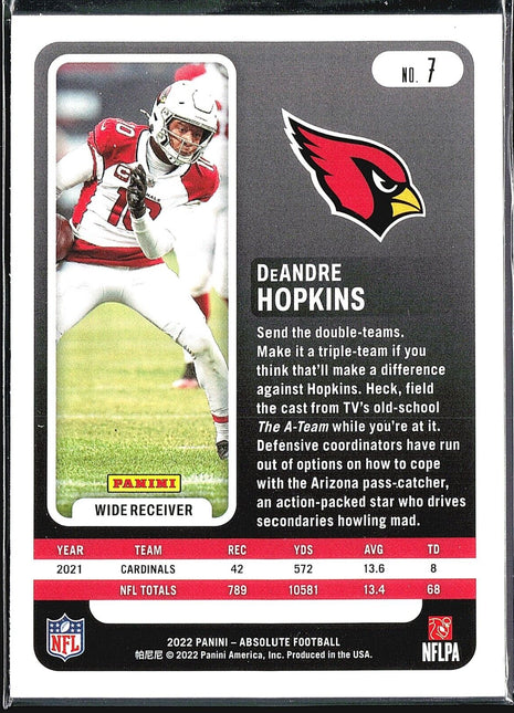 2022 Panini Absolute Silver #7 DeAndre Hopkins