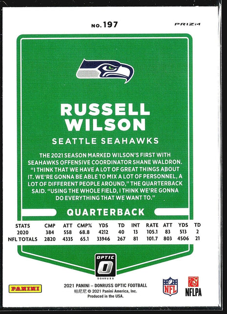 2021 Donruss Optic Holo Russell Wilson #197