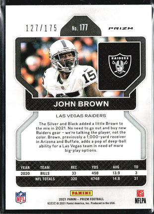 2021 Panini Prizm Green Hyper /175 #177 John Brown