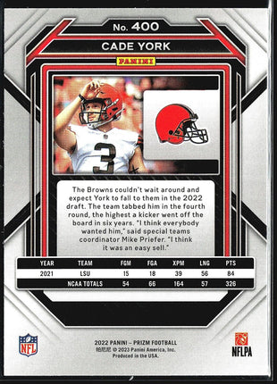 2022 Panini Prizm - Rookies #400 Cade York (RC)