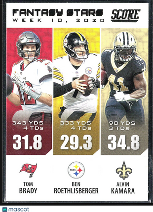 2021 Panini Score Tom Brady #FS10 Fantasy Stars