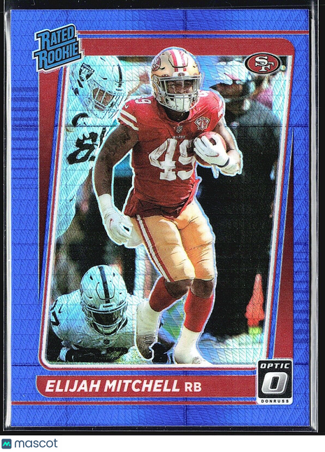 2021 Panini Optic Blue Hyper Elijah Mitchell #291