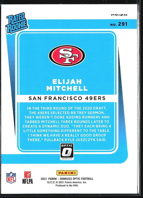 2021 Panini Optic Blue Hyper Elijah Mitchell #291