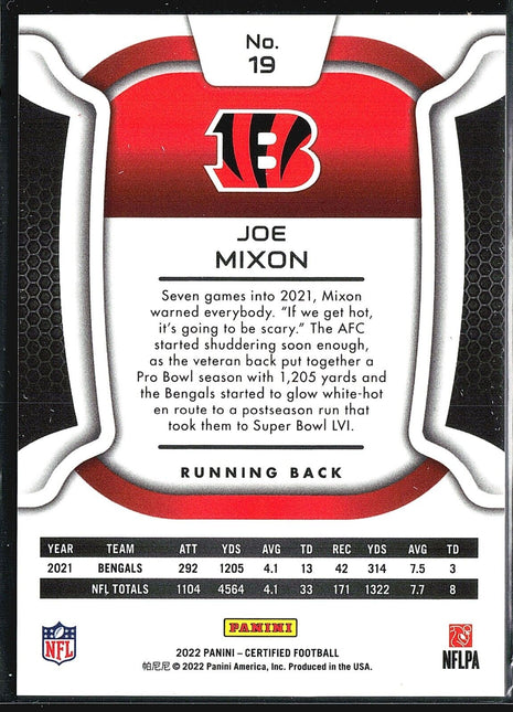 2022 Panini Certified - #19 Joe Mixon /349