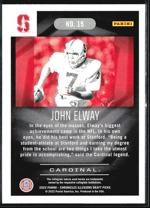 2022 Panini Chronicles Draft Picks - Illusions #15 John Elway Pink
