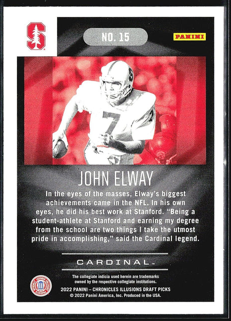 2022 Panini Chronicles Draft Picks - Illusions #15 John Elway Pink
