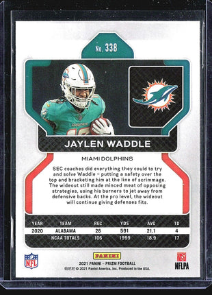 2021 Panini Prizm - Rookie #338 Jaylen Waddle (RC)