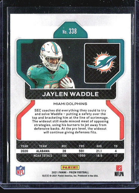 2021 Panini Prizm - Rookie #338 Jaylen Waddle (RC)