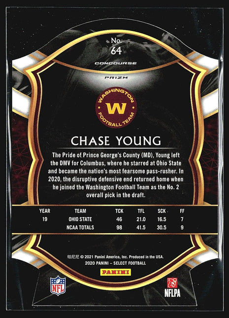 2020 Panini Select - Concourse #64 Chase Young (RC)